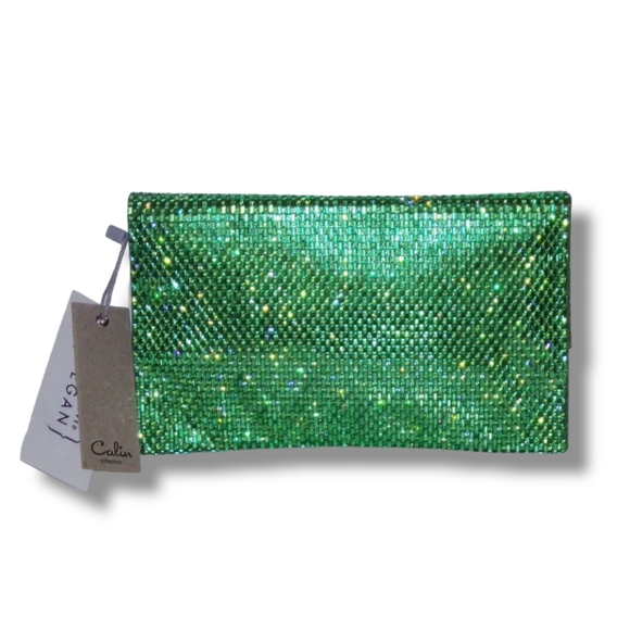 NWT Calin Collection Metallic Clutch with Chain - Picture 3 of 5